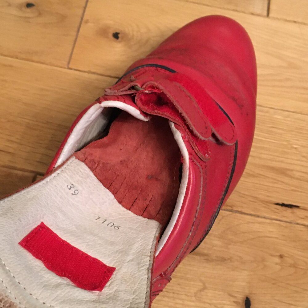 Copenhagen Shoes EU 39 Red Leather Kiltie Oxfords Flap Fringe Retro - Picture 8 of 8